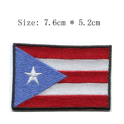 Puerto Rico Iron On Embroidery Flag Patches Logos 3 Wide Sticker On