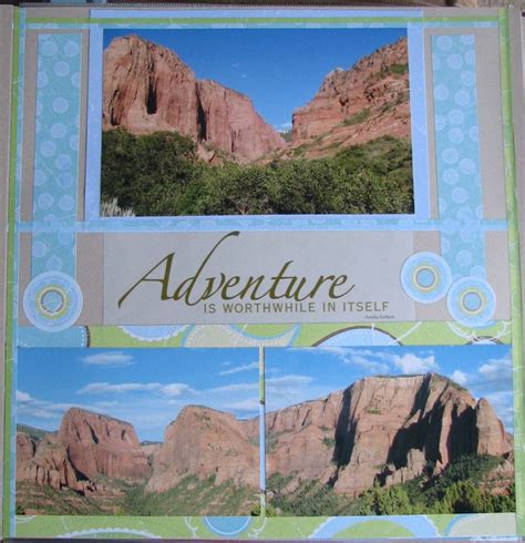 Zion National Park Vacation Scrapbook Scrapbooking Layouts Travel