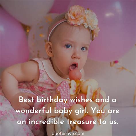 First Birthday Quotes For Baby Girl Wishes Messages Quotesove