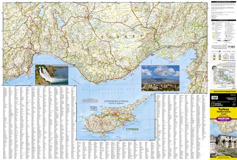 Turkey And Mediterranean Coast National Geographic Folded Map