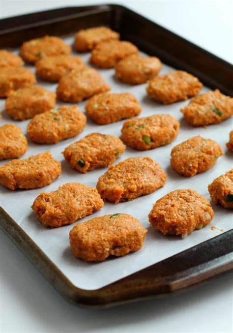 Homemade Chicken Nuggets With Ground Chicken And Sweet Potatoes