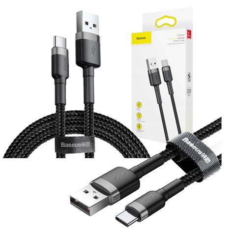 Baseus Mocny Szybki Kable Usb C M Wzmocniony Oplot Usb Do Typ C Qc