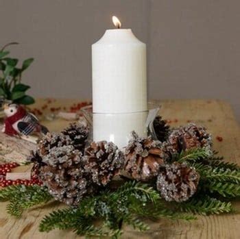 Iced Pine Cone Candle Holder Harrod Horticultural