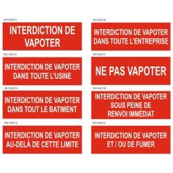 Panneau Interdiction De Vapoter D Clinaison Sticker Communication