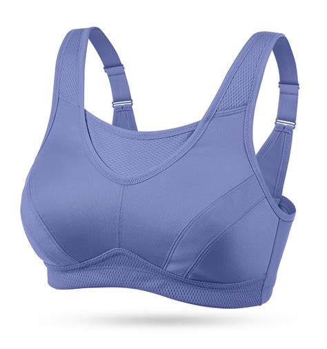 Wingslove Women S High Impact Wireless Full Coverage Plus Size Sports Bra Purple 48c