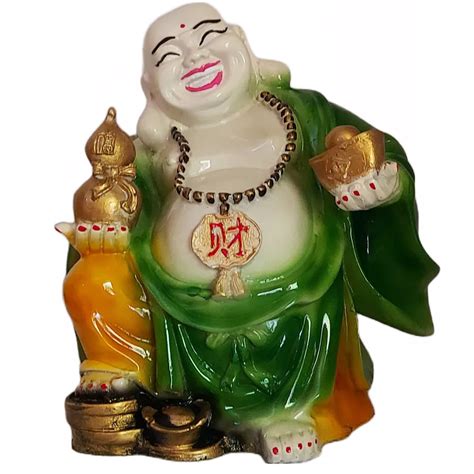 Polyresin Laughing Buddha Statue For Good Luck Happiness For