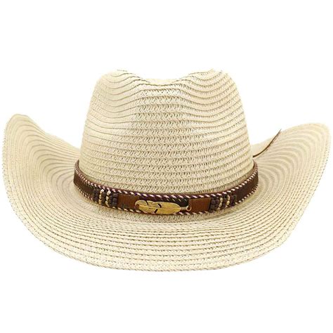 Chapeau De Paille Cowboy Beige Pour Un Look Western Authentique