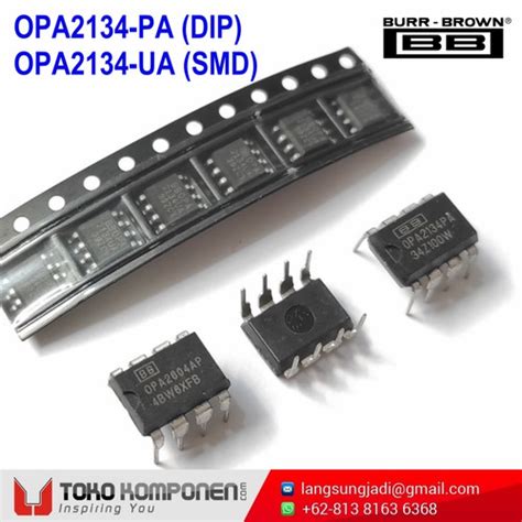 Jual OPA2134PA Dual OpAmp OPA2134 OPA2604 AD823 LM4562 NE5532 TL072