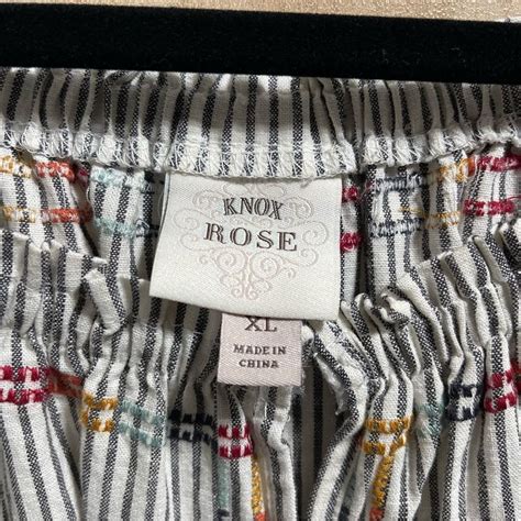 Knox Rose Linen Blend Embroidered Short Sleeve Boho D… Gem