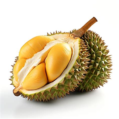 Aislado De Durian Una Fruta Tropical Espinosa Con Un Aro Nico En Una