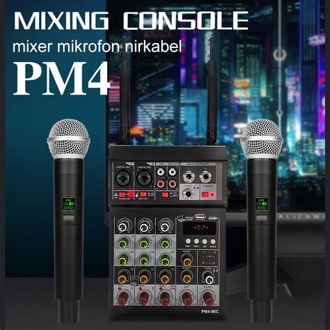 Jual Pm4 Mixer Sound Audio System Bluetooth Dsp USB 4 Channel Mini