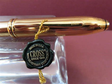 Vintage Cross Townsend 18k Gold Fountain Pen W Fine Nib And Orig Box