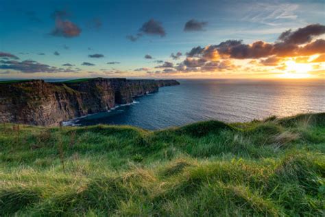 770 Grassy Cliff Overlooking The Ocean Stock Photos Pictures