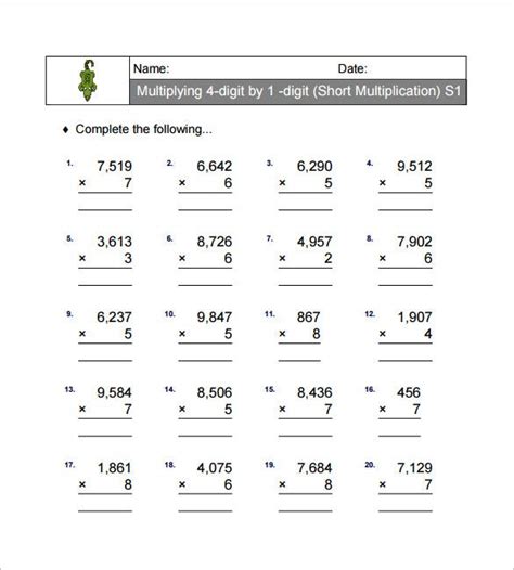 Long Division And Multiplication Worksheets Long Division Worksheets