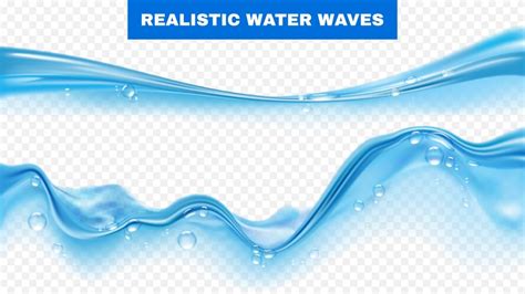 Realistic Water Wave Royalty Free Vector Image