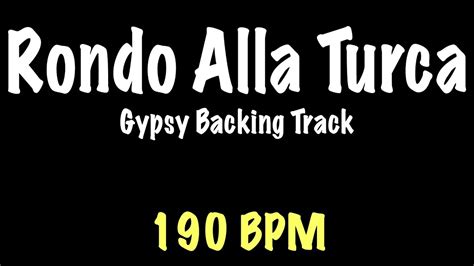 Rondo Alla Turca Etude Gypsy Jazz Backing Track Bpm Django