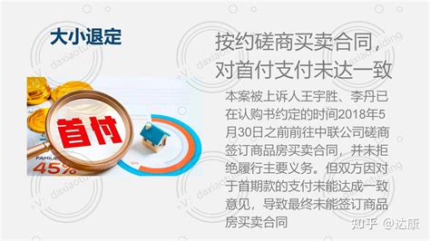 退定金的知识点135：按约磋商买卖合同，对首付支付未达一致 知乎