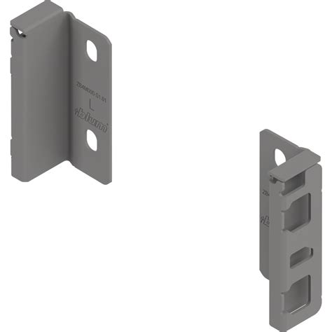 BLUM INC MERIVOBOX M Height Back Fixing Bracket Set Matte Indium Gray