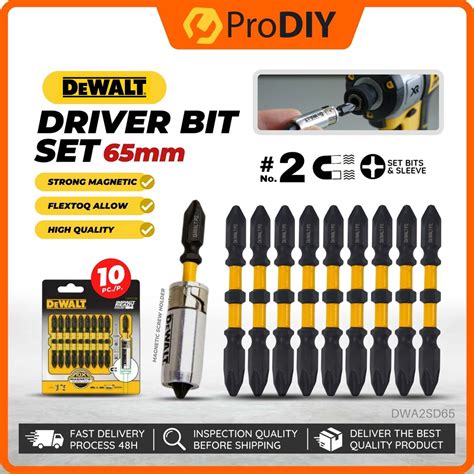 DEWALT DWA2SD65 Driver Bit Set 65mm PH2 Magnetic Screw Lock Screwdriver