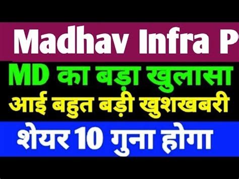 Madhav Infra Share Latest News Madhab Corp Share Latest News Madhav