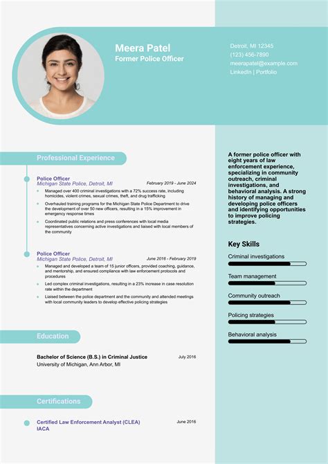 9 Best Police Officer Resume Examples And Templates For 2025