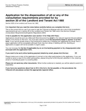 Fillable Online Residential Property Tribunal Service Application Form