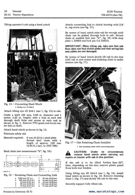 John Deere Tractor 2130 TM 4272 Technical Manual PDF