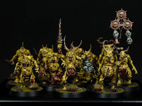 Finished My Plaguebearers Of Nurgle Rwarhammer