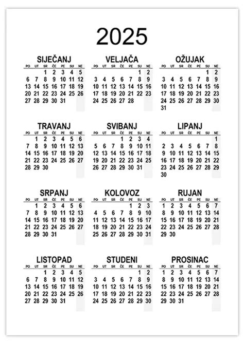 Kalendar 2025 Kalendarisu