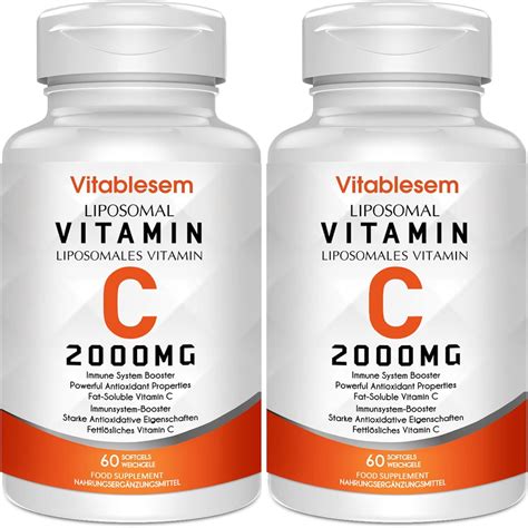 Liposomale Vitamin C Kapseln Mg Packung Hochwirksame