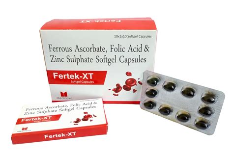 Ferrous Ascorbate Folic Acid And Zinc Tablets Packaging Size X X