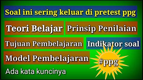 Soal Pretest PPG Daljab 2022 YouTube