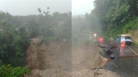 Viral Di Medsos Jalan Di Desa Purwokerto Kayen Pati Longsor Camat