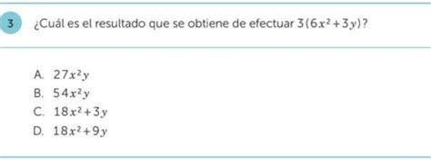 Cual es el resultado quese obtiene de efectuar 3 6x² 3y Por favor