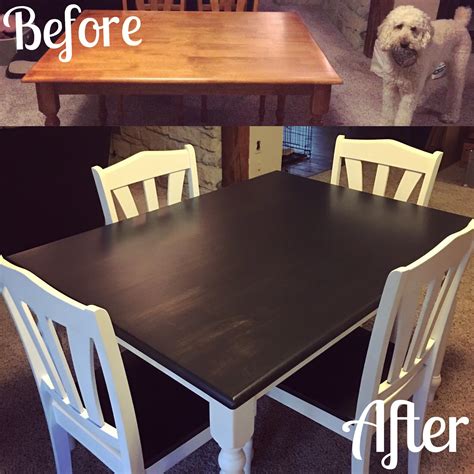 Chalk Paint Dining Table Before And After Custom Paint