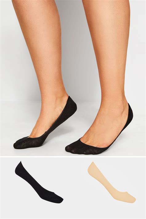 Pack Black Nude Footsie Socks Long Tall Sally