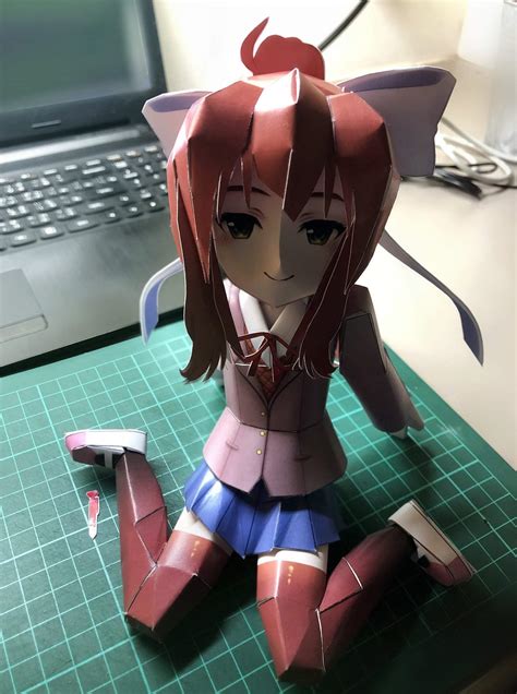 💚🎉🎉🎉 Papercraft🎂monika💖🎉🎉🎉📝 Doki Doki Literature Club Amino