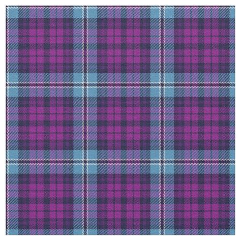 Purple Blue Scottish Tartan Plaid Fabric Plaid Fabric Scottish