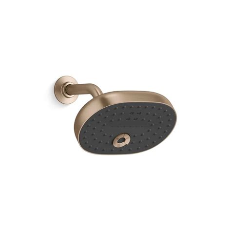 Kohler Statement 3 Spray Patterns 794 In Wall Mount Fixed Showerhead In Vibrant Brushed Bronze