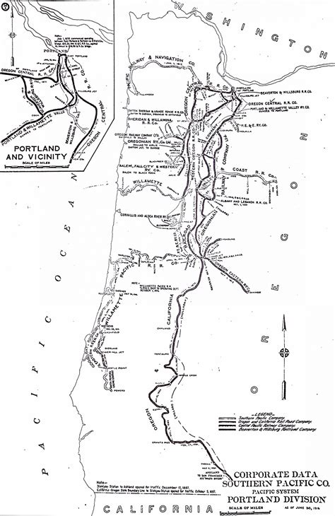 Southern Pacifics Pacific Lines Maps As Of June 30 1916 Southern