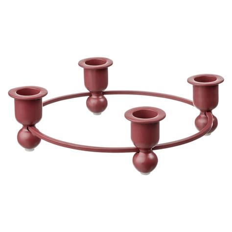 Vinterfint Candle Holder For 4 Candles Red 5 Cm Ikea