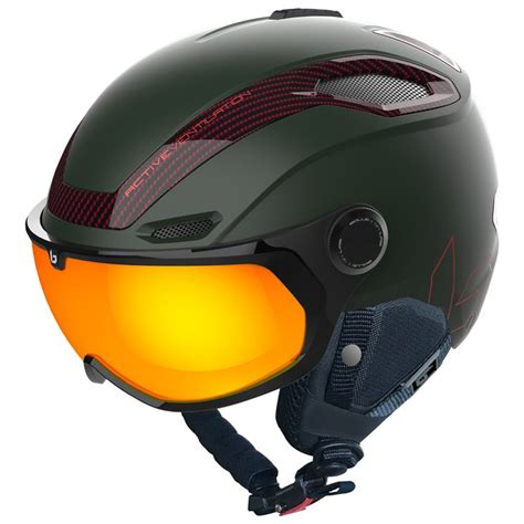 Casque visière Bollé V line Carbon Forest Matte Phantom Fire Lens Cat 1