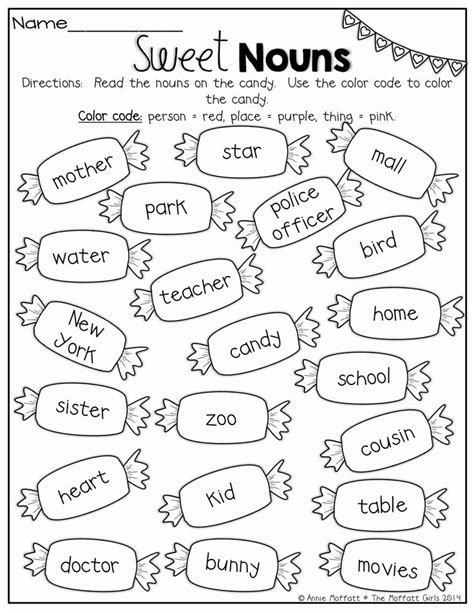 Noun Activities For Grade