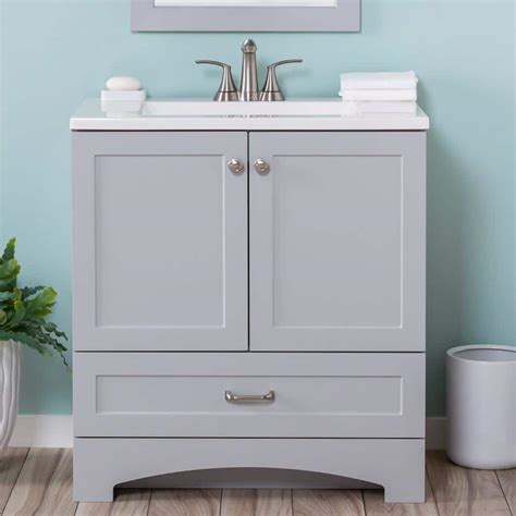 Reviews For Glacier Bay Lancaster In Single Sink Pearl Gray Bath