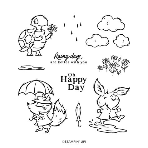 Stempelset Playing In The Rain Von Stampin Up