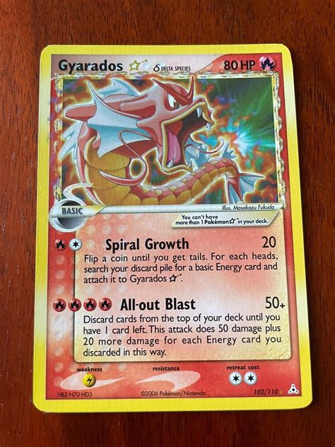 Gyarados Goldstar Holo Delta Species Ex Holon Phantome