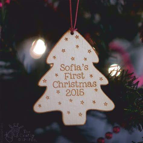 Personalised Christmas Tree Decoration The Crafty Giraffe