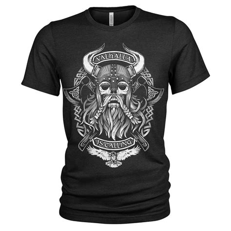 Vikings Valhalla Is Calling Mens T Shirt Sold By Inhaler Hunched Sku