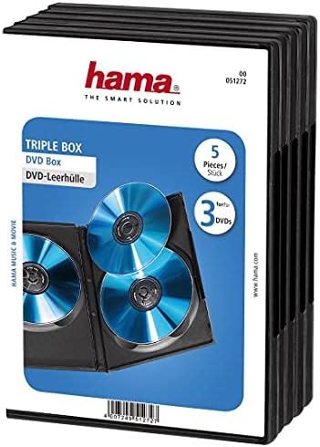 Hama 51272 Slim DVD Tripple Jewel Case Pack Of 5 Black Amazon Co Uk