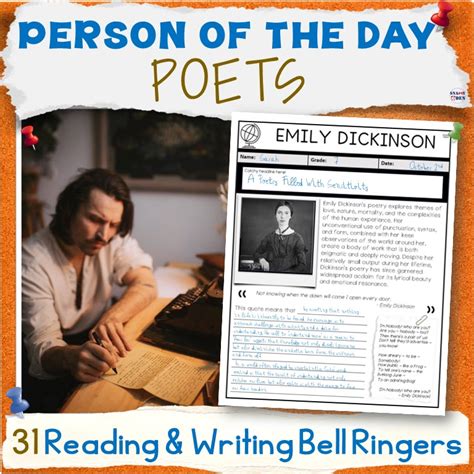 Poet Of The Day National Poetry Month Writing Bell Ringers Ela